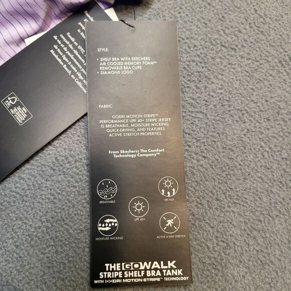 NWT Skechers GoWalk Tank Top Womens S Purple Built In Shelf Bra Activewear Gym - Picture 3 of 6